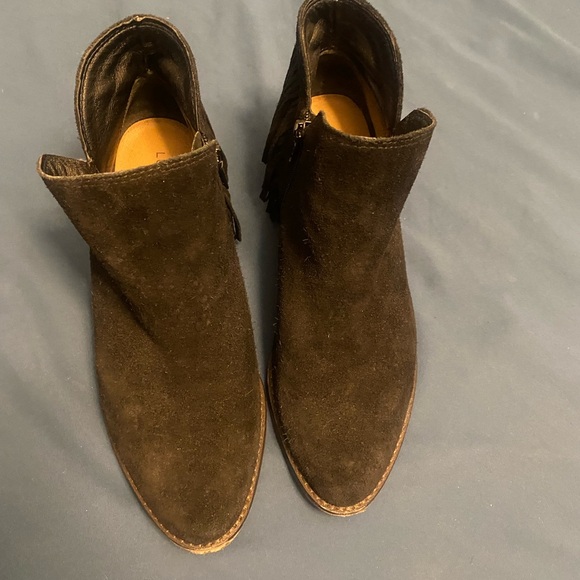 Lucky Brand Freedah Fringe Black Booties - Picture 3 of 7